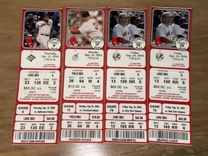 4x 2004 Boston Red Sox Full Ticket Stubs - April 15, May 17, Sep 24 Fenway Park - Picture 1 of 5