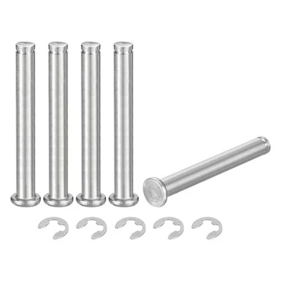 5Set M8x65mm 304 Stainless Steel Cylindrical Shaft Snap Ring Locating Pin Foto 1 de 4