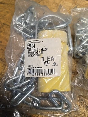 Brad Harrison Woodhead 22804 Safety Plug Yellow 24" chain 2P (1D6) - Image 1 of 4