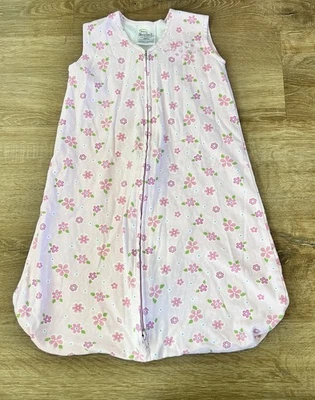 Manta portátil saco de dormir Halo rosa con flores 0-6 meses | 10-18 lb bebé sueño Foto 1 de 4