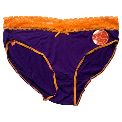 Splendies Talla 4X Dije Bikini Bragas Halloween Púrpura Calabaza Naranja Encaje Nuevo con Etiquetas Foto 1 de 4