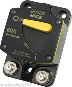 Eaton Bussman DC Circuit Breaker MRCB 60 amp CB187F-60 Manual Reset 187060F - Picture 1 of 1