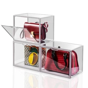 Clear Plastic Handbag Storage Organizer for Closet, Acrylic Display Case - Picture 1 of 6