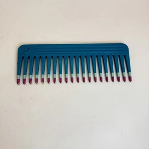 Peine de pelo Mebco Sund de colección dos veces sumergido dientes anchos desenredante aguamarina años 80 90 6" - Imagen 1 de 10