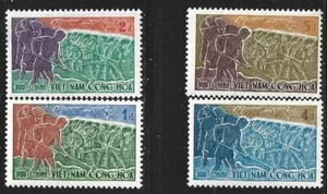 Viet Nam, Scott #120-123, Road Worker Issues, MH - Picture 1 of 1