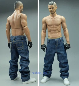 1/6 Scale Hip Hop Casual Loose Jeans Denim Pants Trousers for 12" Action Figure - Picture 1 of 10
