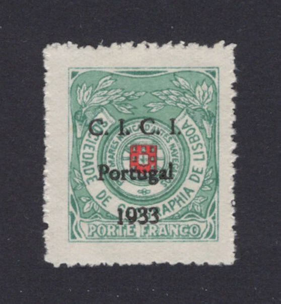 Portugal 1933 SOC. GEOGRAFIA CICI #15, SOB A, MH NO GUM FVF - Image 1 of 1