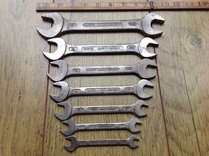 7 Vintage WFR-WEFA-RADEBEUL Maulschlüssel 1" bis 5/16" AF. - Bild 1 von 8