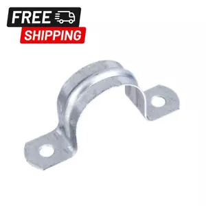 2 in. Galvanized 2-Hole Pipe Hanger Strap, Durable Steel, Fast Installation NEW - Picture 1 of 8