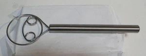 Batidor de masa danés de acero inoxidable de 11" de alta resistencia mezclador de pan de mano - Imagen 1 de 4