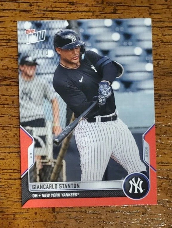 2022 Topps Now #OD-34 Giancarlo Stanton New York Yankees /10 Red Insert Parallel - Image 1 of 4