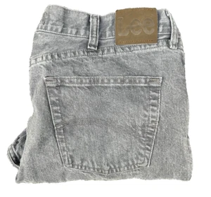 Lee Men's Grey Denim Jeans Straight Leg Relaxed Fit Size 38 X 29 Zipper Fly - Picture 1 of 14