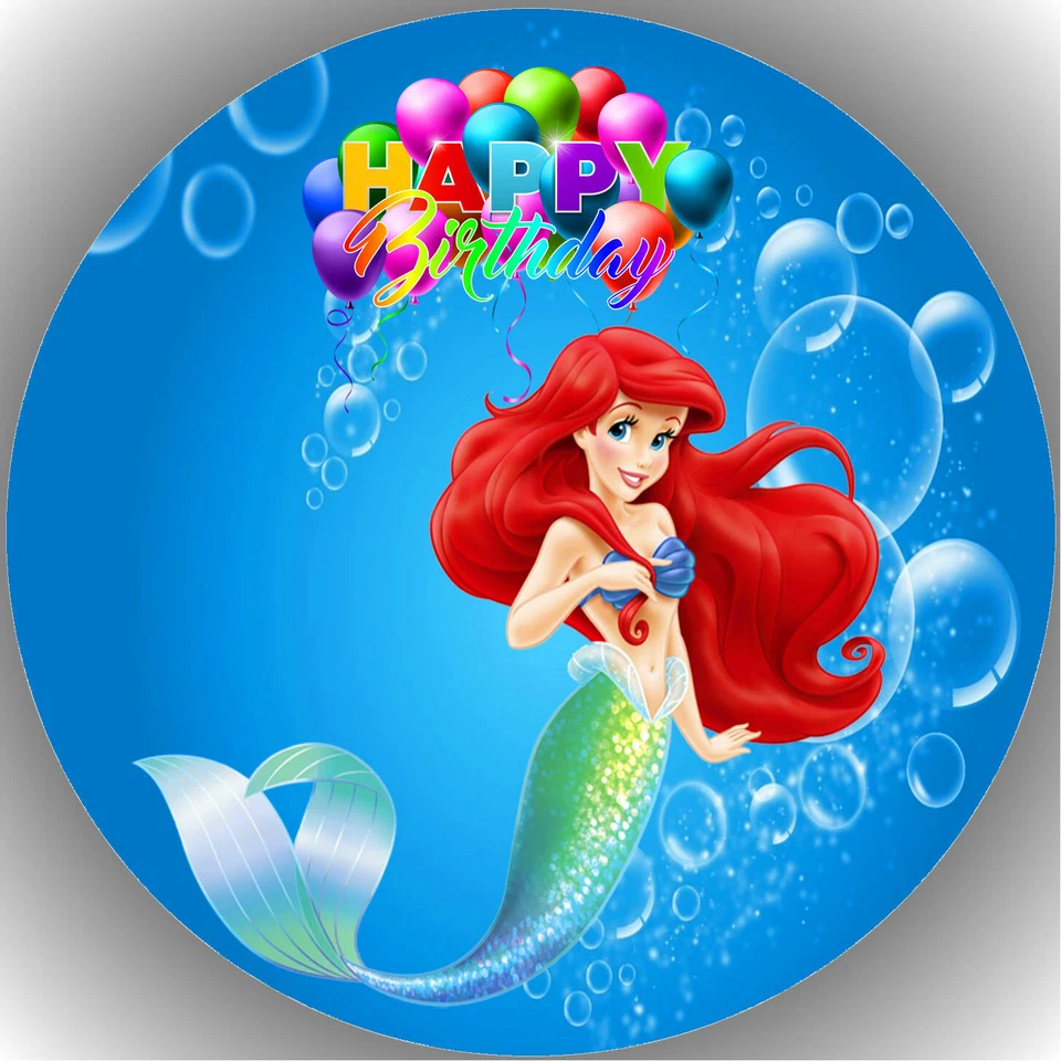 Tortenaufleger Tortenbild Fondant - Oblate Arielle die Meerjungfrau  P35 - Bild 1 von 1