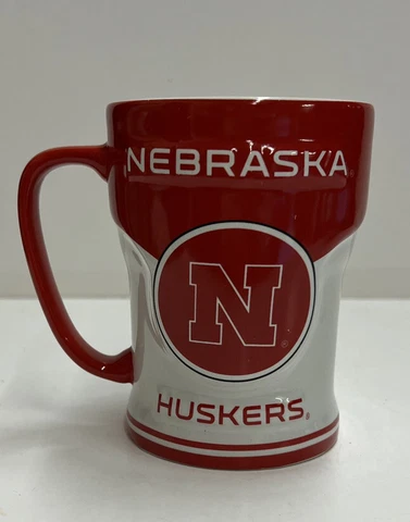 Nebraska Corn Huskers Coffee Mug Russ Berrie 12oz NOS Cover