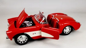Vintage 2004 Welly 1957 Chevy Corvette Cherry Red Convertible Diecast 1:24 - Bild 1 von 15