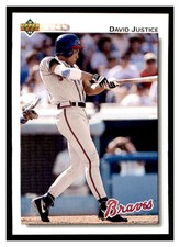 1992 Upper Deck #546 DAVID JUSTICE Atlanta Braves ~F9I