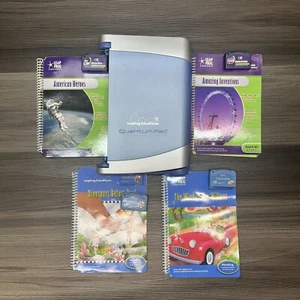 Leap Frog Quantum Pad Learning System+4 Books With Cartridges *Read* - Picture 1 of 7