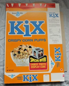 General Mills Kix Cereal Box File Flat Series 73 Family Photo Display Cube 1972 - Picture 1 of 9