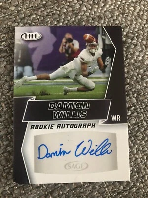 2019 SAGE HIT Autographs Black #A82 Damion Willis Auto - Image 1 of 2
