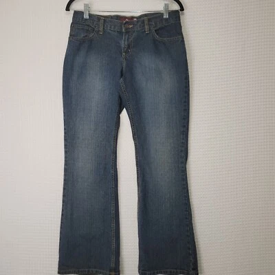 Jeans de mezclilla azul desteñido vintage usados en excelente estado para mujer 11/12 Petite JORDACHE etiqueta con logotipo Foto 1 de 4