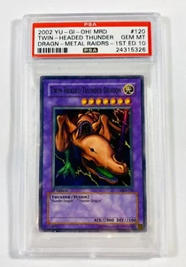 Yu-Gi-Oh Trueno Cabeza Doble Holo 1a Edición Psa 10 Dragon Metal Raiders #120 - Imagen 1 de 1