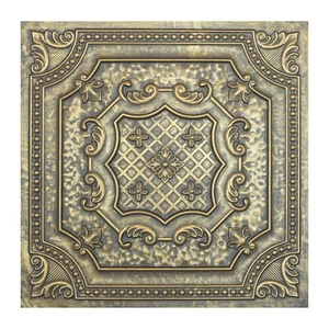 Azulejos de techo de hojalata decorativos vintage en relieve paredes de hojalata PL04 oro antiguo 10 piezas - Imagen 1 de 24
