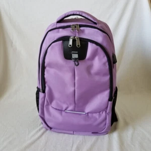 NEW! Lightweight Polyester Laptop Backpack w/USB Cord/Port and RFID Protection - Picture 1 of 15