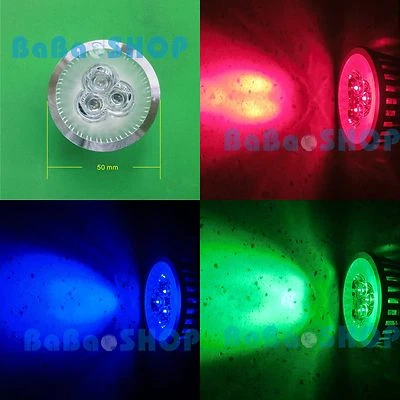 3W UV Cyan Blue Purple Red Cold White LED Lamp Spot Light E26 E27 GU10 MR16 H28 - Image 1 of 4