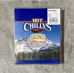 New Hot Chillys Youth Kids Pink Skins Running Stretch Base Layer Pants Sz Large - Picture 1 of 4