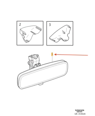 VOLVO C30 Interior Rear View Mirror 30799775 NEW GENUINE - Image 1 of 2