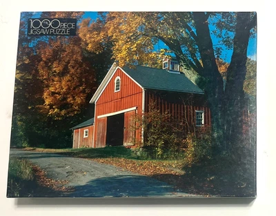 JEFFERSON NEW YORK Red Barn Golden 1000 Piece Jigsaw Puzzle 21.5 x 27.5 SEALED - Image 1 of 3