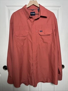 Camisa Para Hombre Wrangler Performance X-Grande Botón Western Manga Larga En Salmón - Imagen 1 de 18