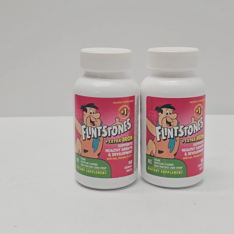 Vitaminas Masticables Niños Multivitamínico con + Hierro Extra con Vitamina 160ct | Paquete de 2 Foto 1 de 4