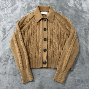 Banana Republic REISSUE Heritage Grobstrick-Cardigan Zopfmuster elfenbeinfarben Gr. XS - Bild 1 von 6