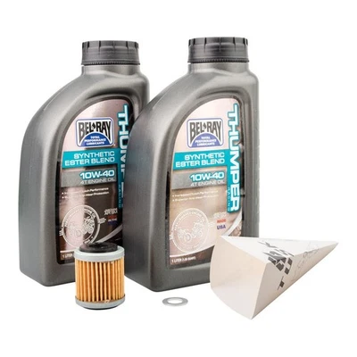 Kit de cambio de aceite Tusk 4 tiempos Bel-Ray Thumper sintético 10W-40 para Yamaha YZ250FX Foto 1 de 2