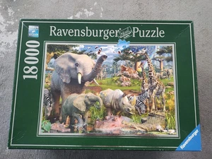 RAVENSBURGER AT THE WATERHOLE 18000 PIECE JIGSAW PUZZLE (BOX DAMAGED) - Picture 1 of 1
