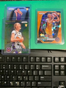 2024 PRIZM WNBA CAMERON BRINK ROOKIE ORANGE ICE #127 + FRACTAL & 143 - Picture 1 of 1