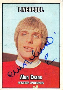 Vintage SIGNED A & BC 1970/71 Trading Card ALUN EVANS LIVERPOOL - Picture 1 of 1