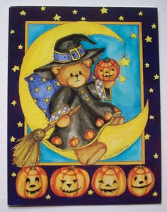 Bear in witch costume Lucy & Me unsigned Halloween greeting card *WW23 - Picture 1 of 3