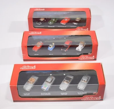 3 Schuco H0 Modellauto Set BMW Isetta Ford Capri Mercedes-Benz Oldtimer Sammlung - Bild 1 von 4