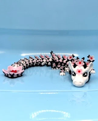 Boneco dragão amante de flores articulado impresso em 3D - 7" brinquedo colecionável fantasia - Imagem 1 de 4