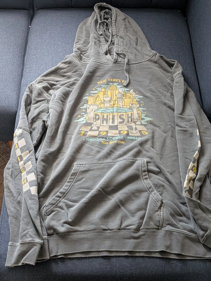Phish Band 1995 复古麦迪逊广场花园除夕连帽衫 3XL — 第 1/3 张图片