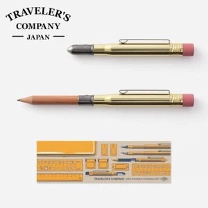 TRAVELER'S COMPANY Compact Brass Traditional Bullet Pencil Made in Japan - Picture 1 of 8