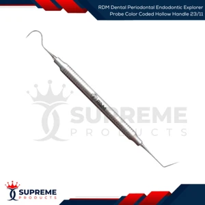 RDM Dental Periodontal Endodontic Explorer Probe Color Coded Hollow Handle 23/11 - Picture 1 of 1