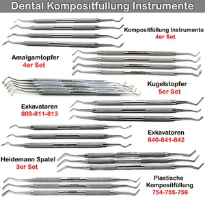 Kompositfüllung Exkavatoren Amalgamfüllung Kugelstopfer Heidemann Spatel Dental - Bild 1 von 16
