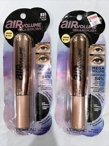 L'Oreal Paris Air Volume Mega Mascara Black #851 New 0.3 fl oz 2Pc. - Picture 1 of 2