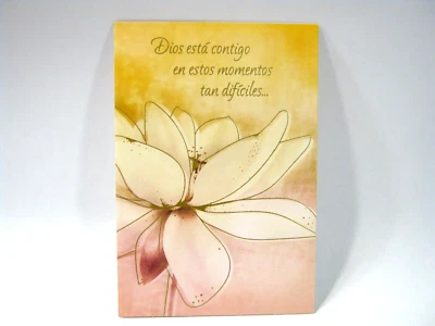 Spanish language Sympathy Condolences Funeral Thinking of You Greeting Card - Image 1 of 4
