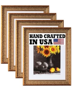 4-Pack Custom Picture Poster Frame 3-1/2" Gold Victorian 16x20 24x36 1556-MM2 - Picture 1 of 12