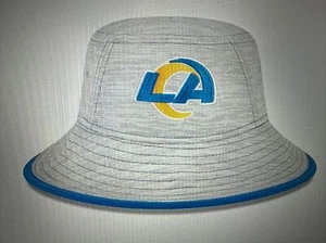Los Angeles Rams NFL Men's New Era Game Adjustable Grey Bucket Hat - NWT - Picture 1 of 8