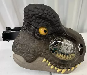 Jurassic World Tyrannosaurus Rex Chomp N Roar Dinosaur T Rex Mask Works Mattel - Picture 1 of 6